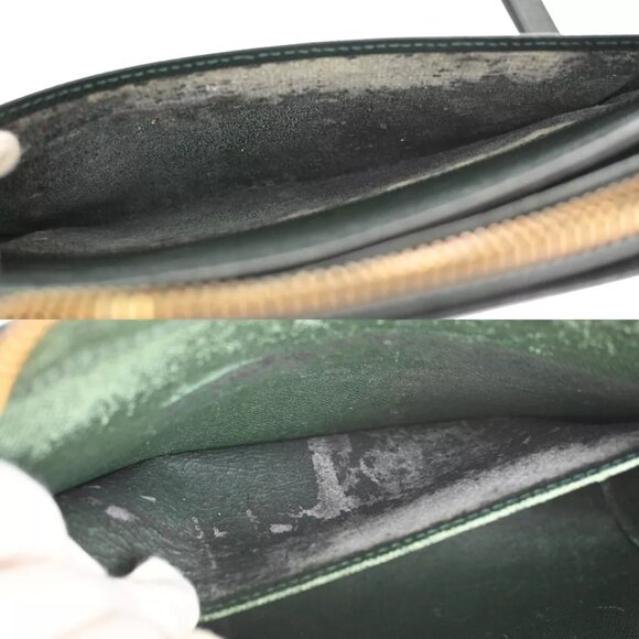 LOUIS VUITTON LV Logo BAIKAL Clutch Hand Bag Taiga Leather Epicea M30184 04YE051 - Picture 10 of 16